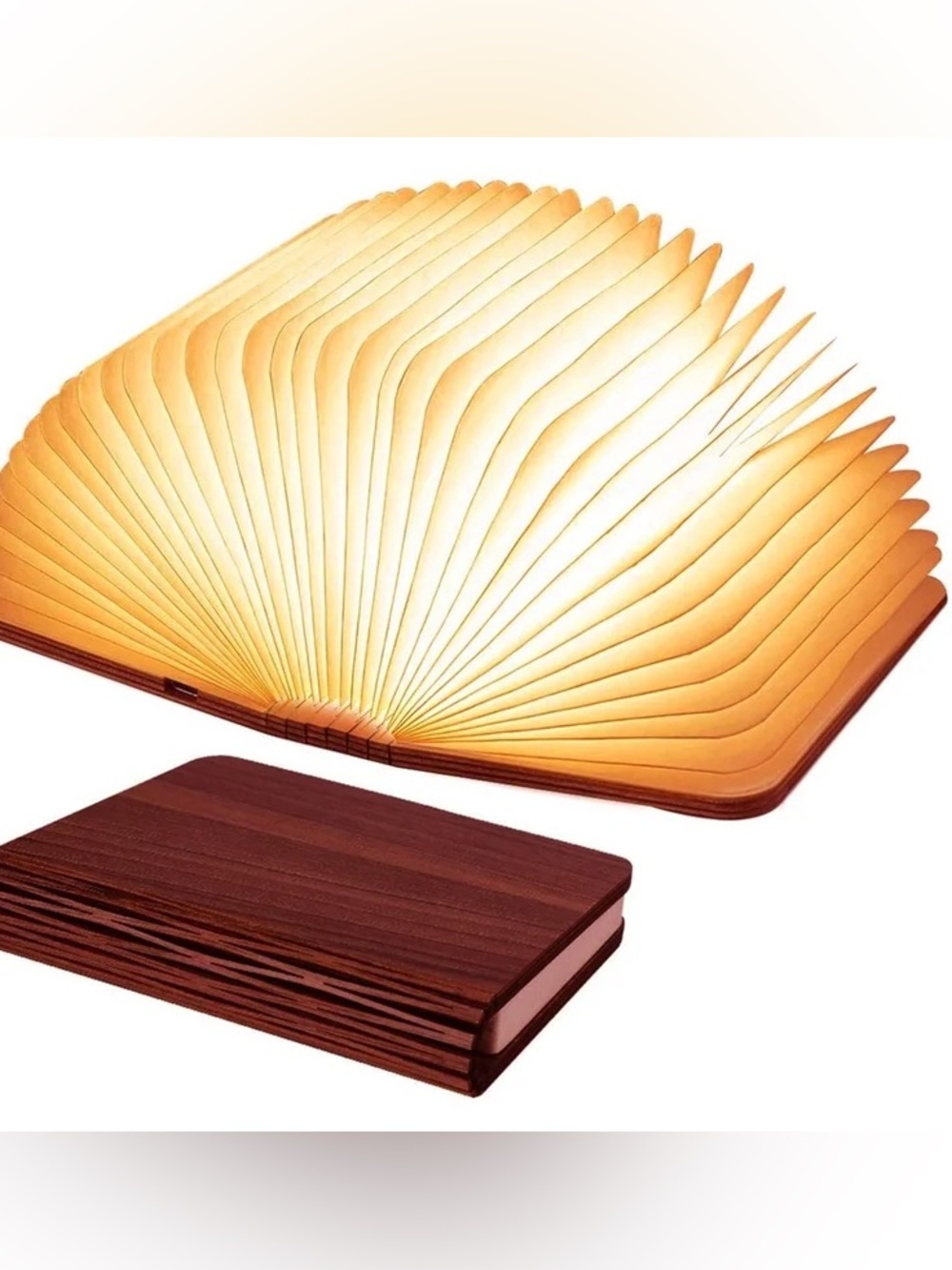 NEW! Book-Shaped LED Lamp in Warm Amber Light